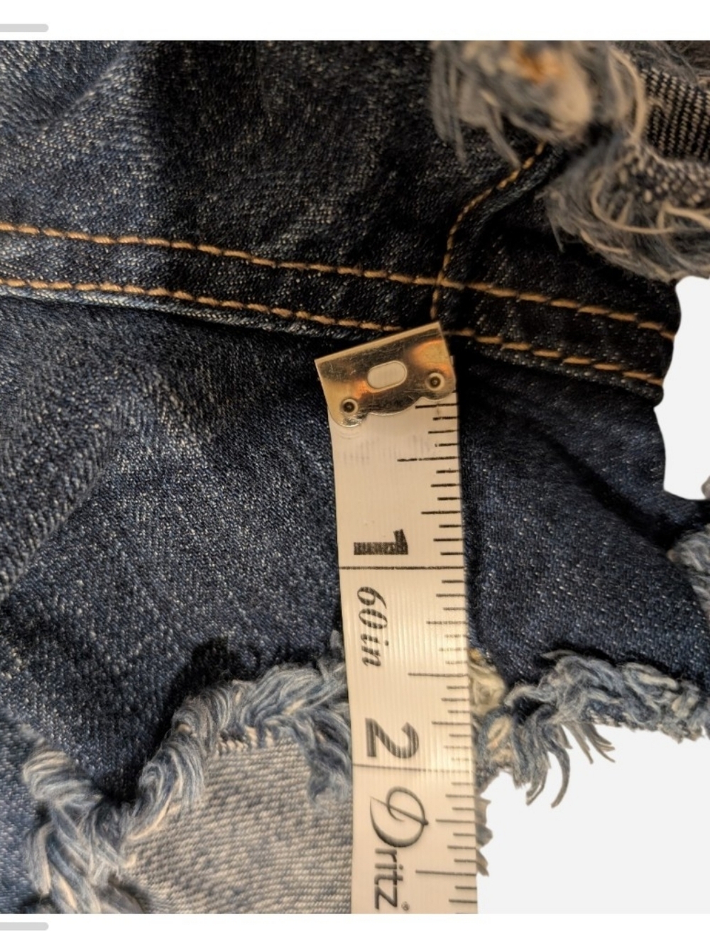 Pre-owned Denim Ripped Frayed Hem Women’s Shorts - Blue - Picture 13 of 15